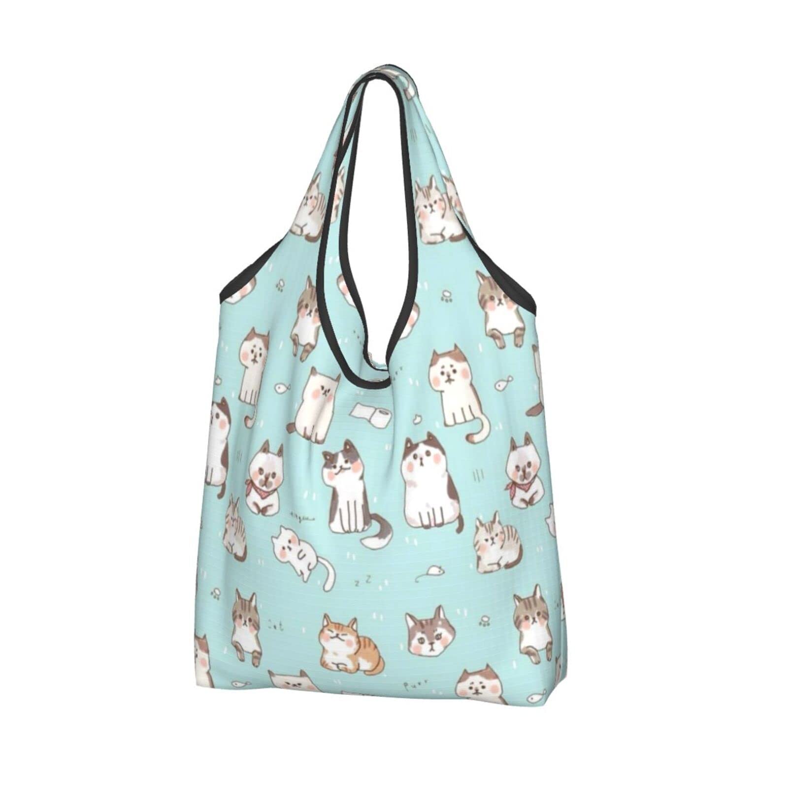 Eco-Friendly Reusable Grocery Bags - Washable Foldable Shopping Tote with Storage Pouch (Set of 5) - Perfect for Grocery Shopping, Farmers Market & Zero Waste Lifestyle
