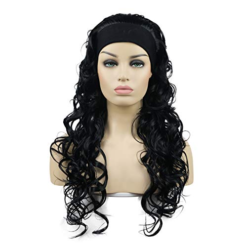 Extra Long Curly Headband Wig for Women - Soft & Natural Looking Synthetic Hair - Perfect for Cosplay, Costume Parties & Daily Fashion