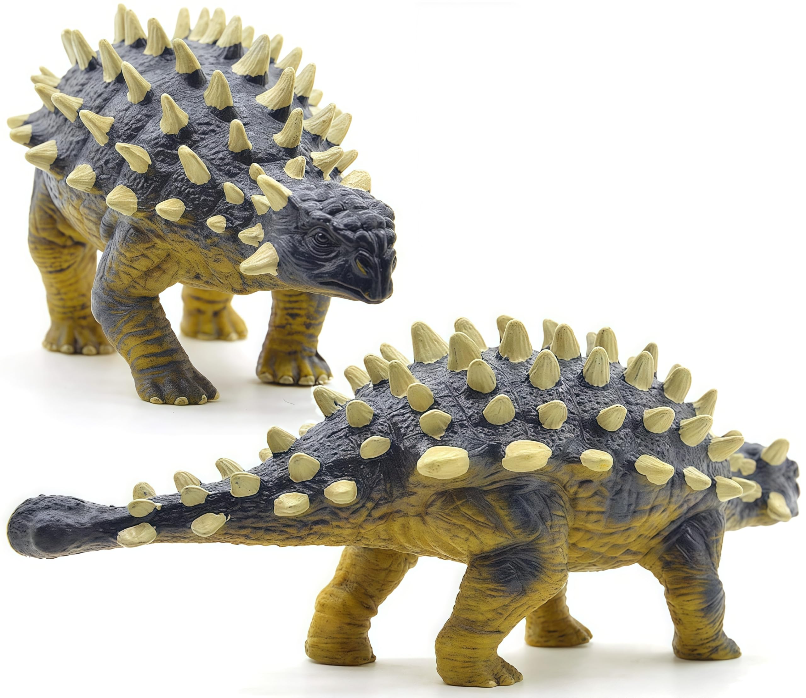 Realistic Ankylosaurus & Pteranodon Dinosaur Action Figures - 2 Pack Kids Toys for Collecting, Home Decor, Birthday Party Favors, Cake Toppers | Perfect Gift for Boys & Girls | STEM Learning & Imaginative Play