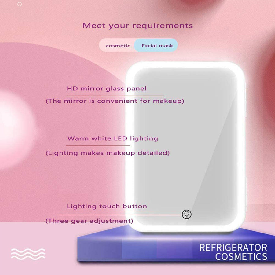 Mini Makeup Fridge - Portable Cosmetic Refrigerator & Warmer for Skincare, Perfume & Beauty Products | Perfect for Bedroom, Vanity & Travel Use
