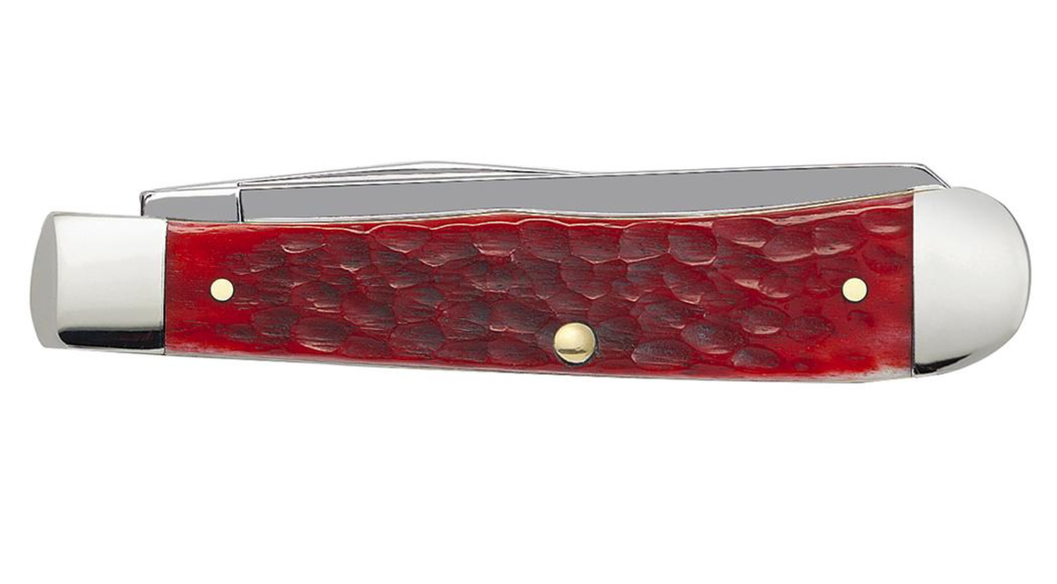 Premium Dark Red Bone Standard Jig Chrome Vanadium Trapper Pocket Knife (06984) - Ideal for Camping, Hunting & Everyday Carry (EDC)