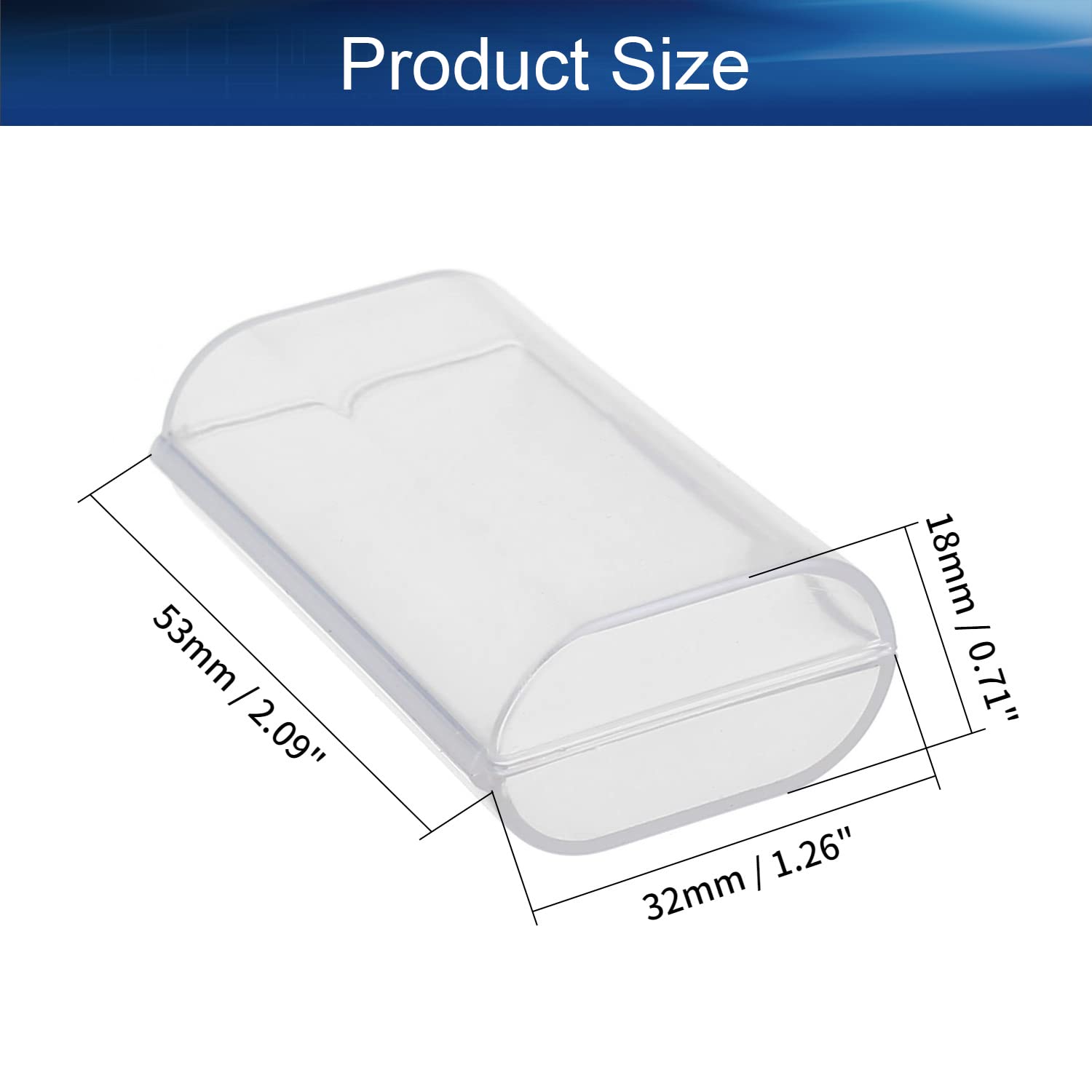 Heyiarbeit Clear Plastic Battery Storage Case Holder Box for 2 AA Batteries (1 Pack) - Perfect for Organizing Batteries at Home, Office, or Travel