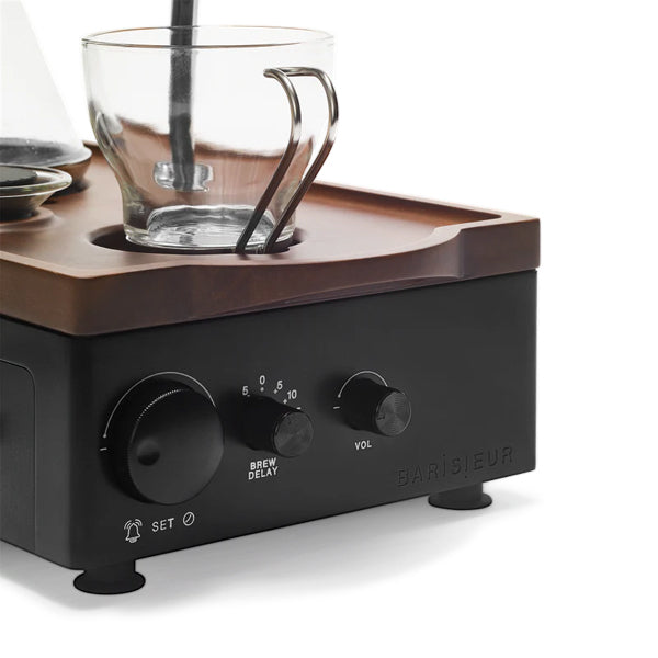 Barisieur Tea and Coffee Alarm Clock - Wake Up to Fresh Brewed Coffee or Tea - Perfect for Bedrooms, Offices, and Gifts