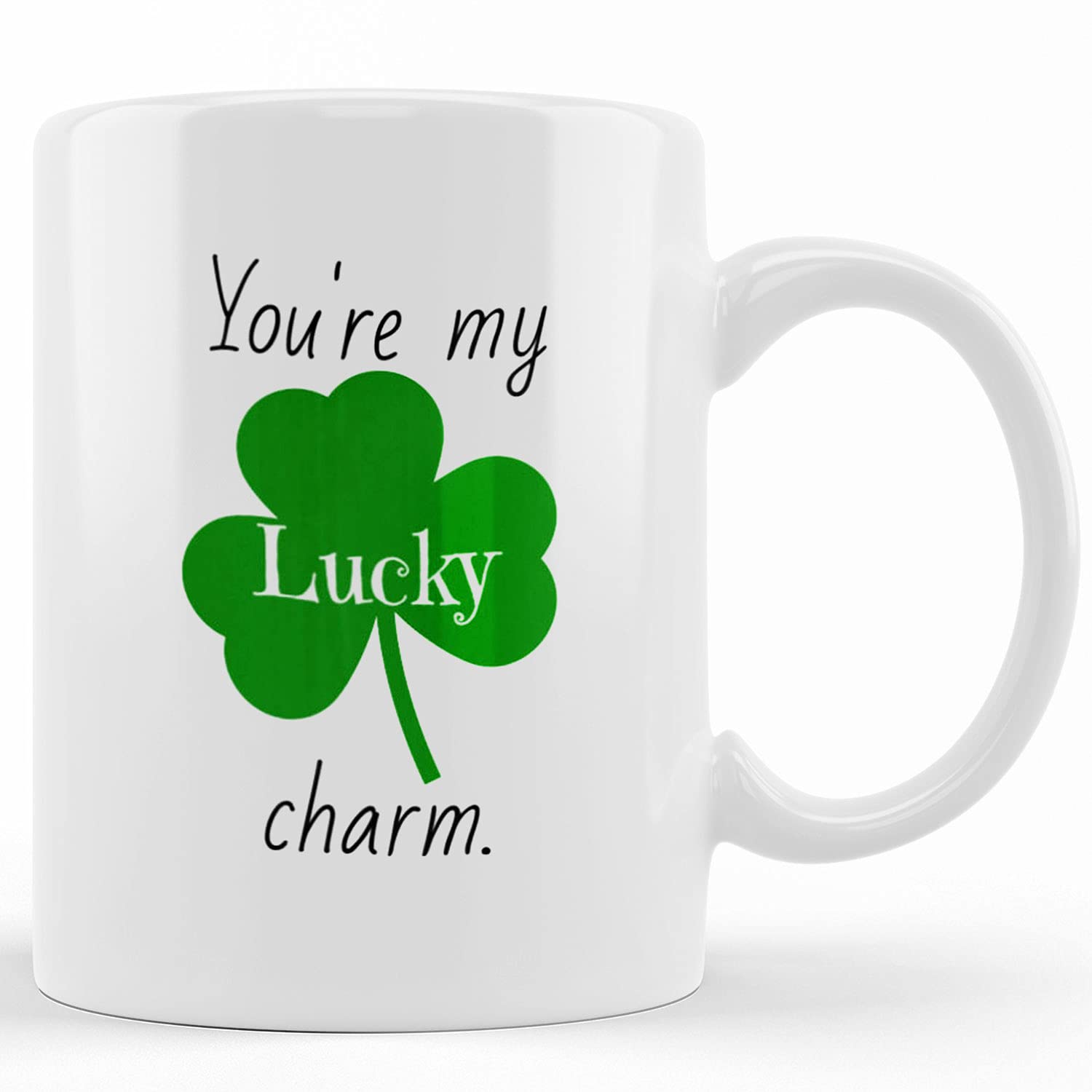 St. Patrick's Day Lucky Clover Irish Sayings Funny Coffee Mug - 11oz & 15oz Ceramic Novelty Tea Cup with Green Shamrock Decorations | Perfect Gift for St. Patty's Day Celebrations, Office Use & Irish-Themed Parties