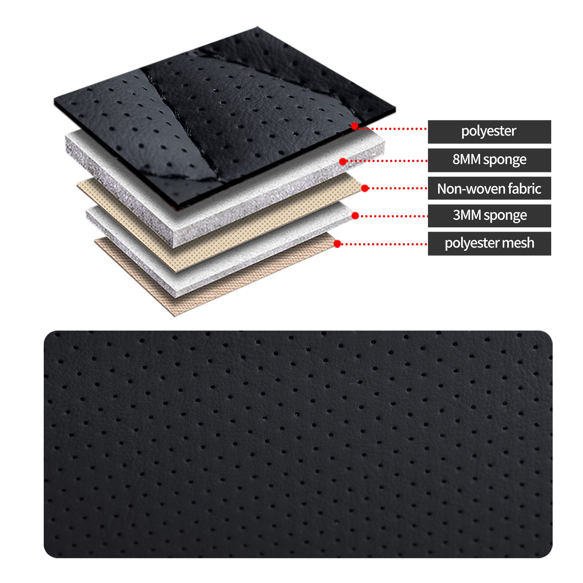 Premium GXT Deluxe Faux Leather Car Seat Cover - Universal Fit for Sedans, SUVs & Trucks - Anti-Slip Full Coverage Design with Headrests (Peacock Blue/Black) | Interior Accessories for Comfort & Style | Perfect for Daily Commute, Road Trips & Vehicle Protection