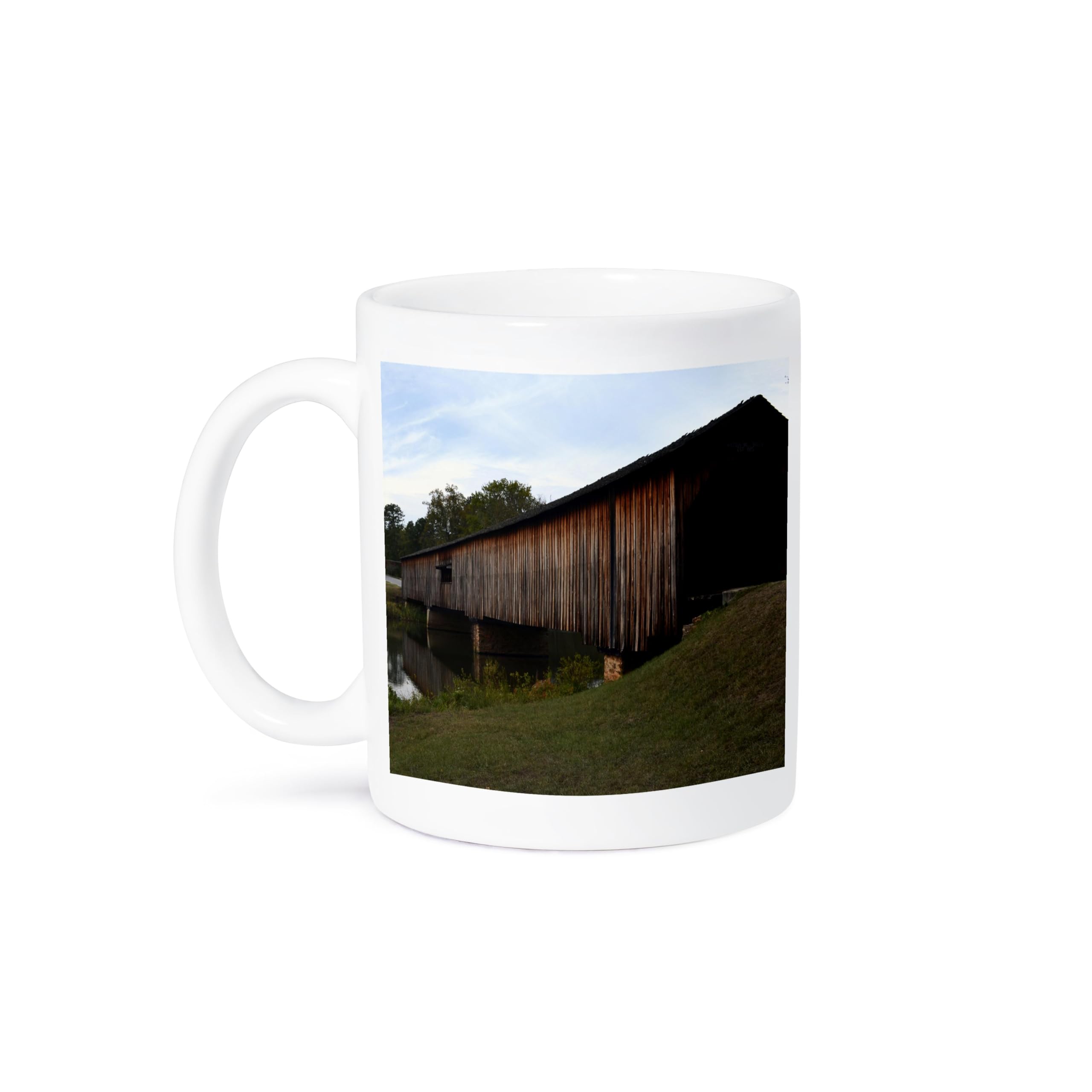 3D Rose Covered Bridge Ceramic Coffee Mug - 11 oz Insulated Travel Mug for Hot & Cold Drinks - Perfect for Home, Office, Camping & Gifts