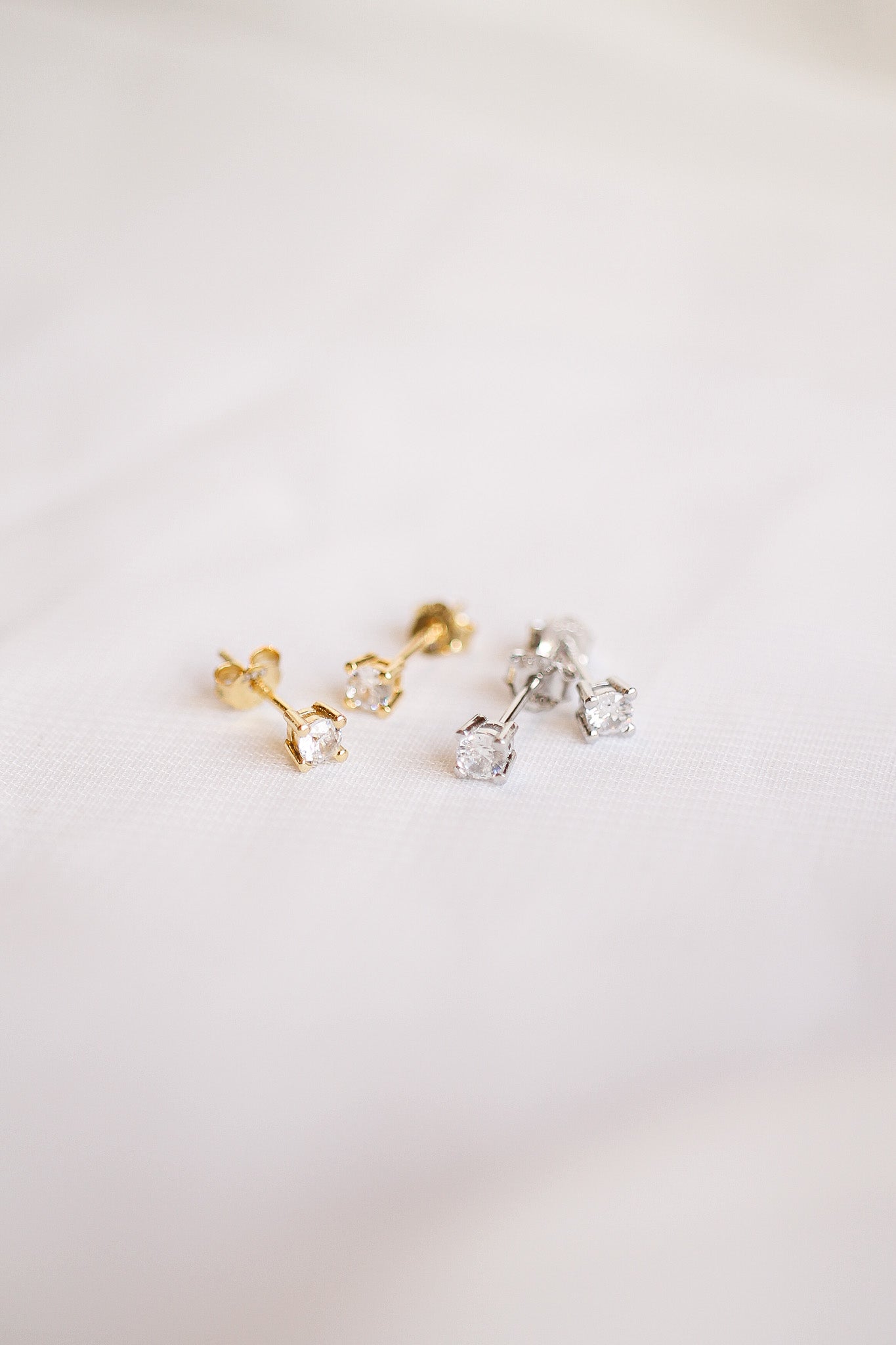 CZ Crystal Stud Earrings in Gold - Elegant & Sparkling Jewelry for Women | Perfect for Parties, Weddings & Everyday Wear