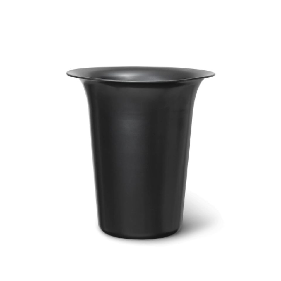 FERM LIVING Spun Aluminum Basket - 37.5cm Tall Blackened Aluminum Storage Bin | Modern Home Organization for Bedroom, Bathroom & Living Room Decor