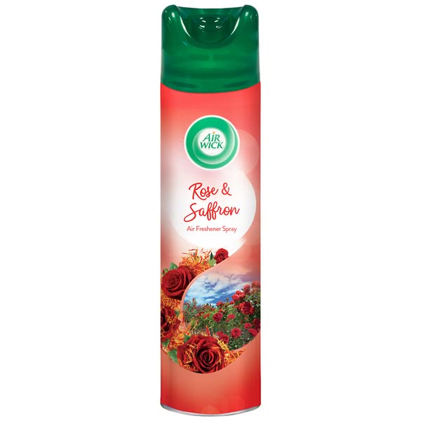 Air Wick Room Freshener Spray - 8.3 oz (245 ml) Rose & Saffron Scent | Long Lasting Air Freshener for Home, Bathroom & Office | Eliminates Odors | Perfect for Living Rooms, Bedrooms & Small Spaces