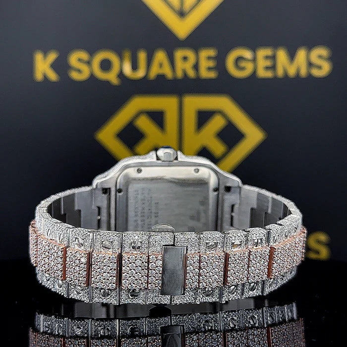 Luxury Moissanite Diamond Iced Out Hip Hop Wristwatch for Men - Customizable Dial & Unique Design - Perfect for Rappers, Streetwear Fashion & Special Occasions