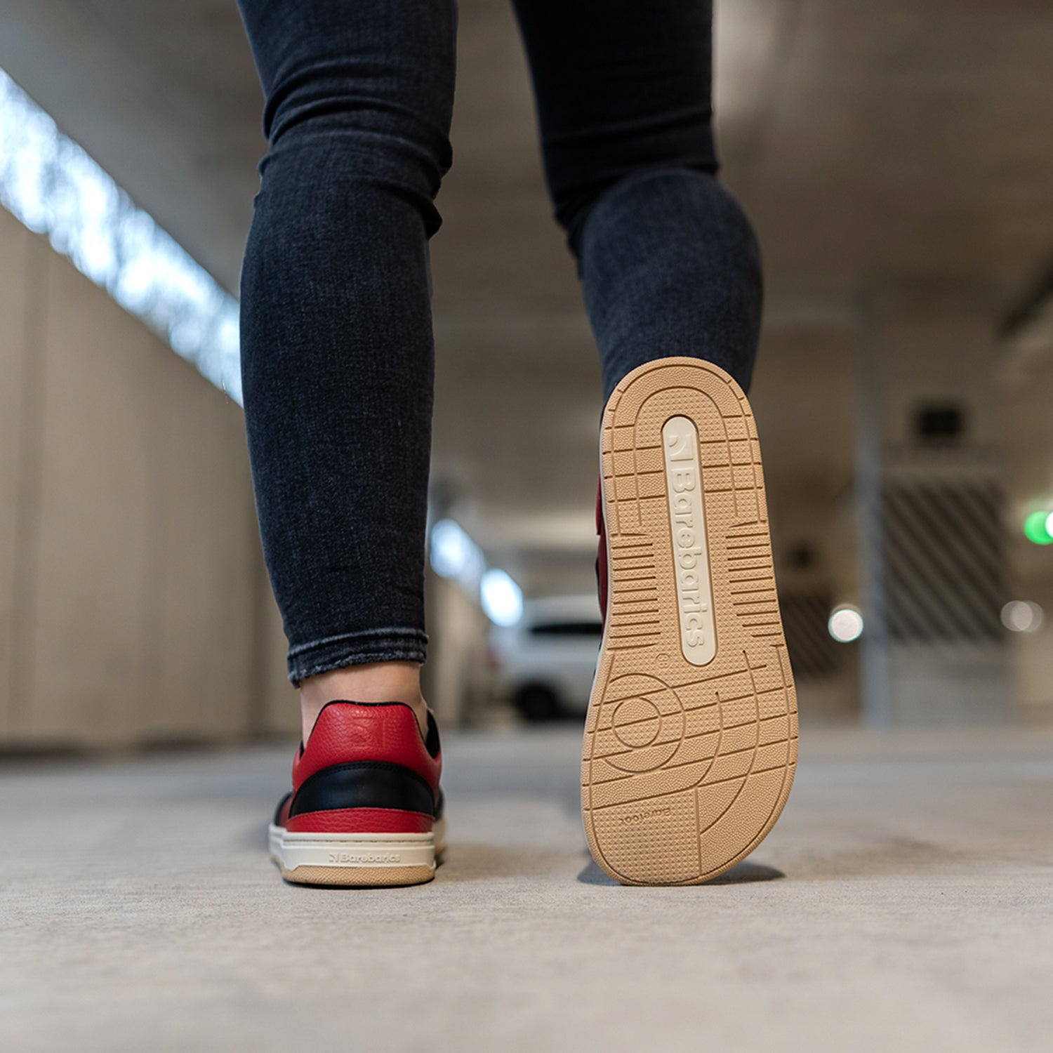 Barefoot Sneakers for Men & Women - Barebarics Wave Black & Red Minimalist Shoes | Lightweight & Flexible for Running, Walking & Gym Workouts