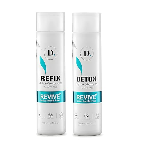 **Dorofey Professional Detox Boto+ Shampoo & Conditioner Set - Sulfate & Paraben Free, Botox Treatment Aftercare for Indian Hair (300ml Each) - Ideal for Men & Women to Repair & Strengthen Damaged Hair**    *(Use after keratin or botox treatments to maintain smooth, healthy hair at home.)*