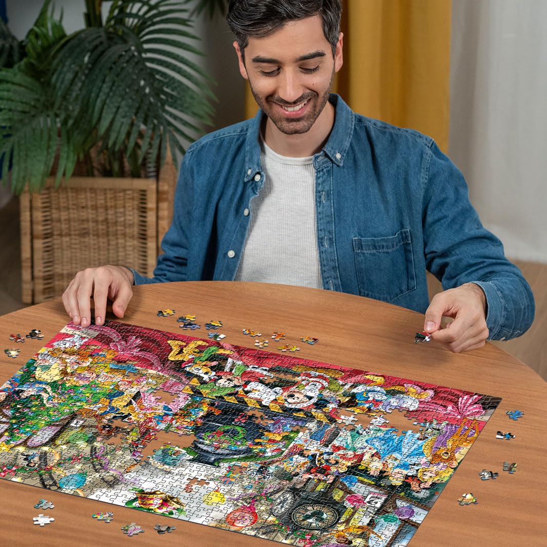 Ravensburger Disney Christmas Puzzle - 1000 Piece Jigsaw Puzzle for Adults, Premium Quality Puzzle Glue for Framing, Disney Holiday Puzzle (70x50cm) - Perfect for Family Bonding, Holiday Decor & Relaxation