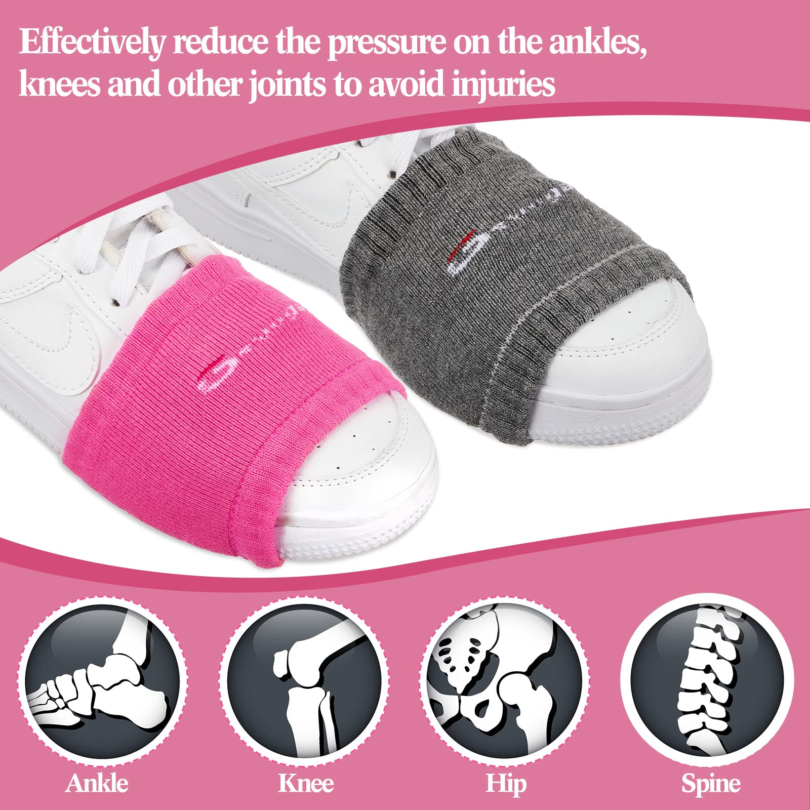 Geyoga Non-Slip Shoe Socks for Smooth Floors - Knee Protection Socks for Wooden Floors | Perfect for Yoga, Pilates, Home Workouts & Indoor Activities