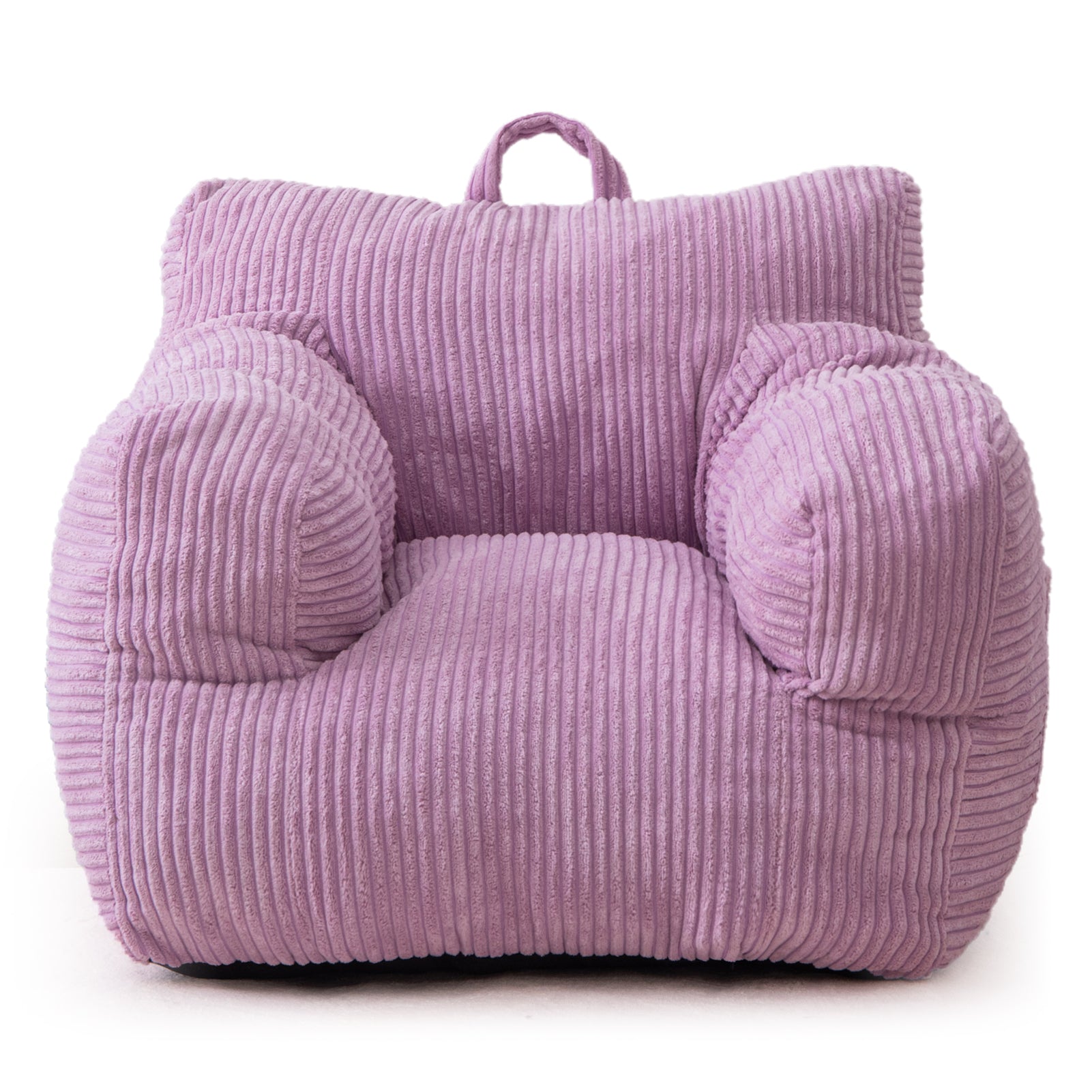 MAXYOYO Kids Bean Bag Chair - Soft Corduroy Bean Bag Couch with Armrests for Children's Room, Playroom & Bedroom - Comfortable Seating for Reading, Gaming & Relaxing (Purple)