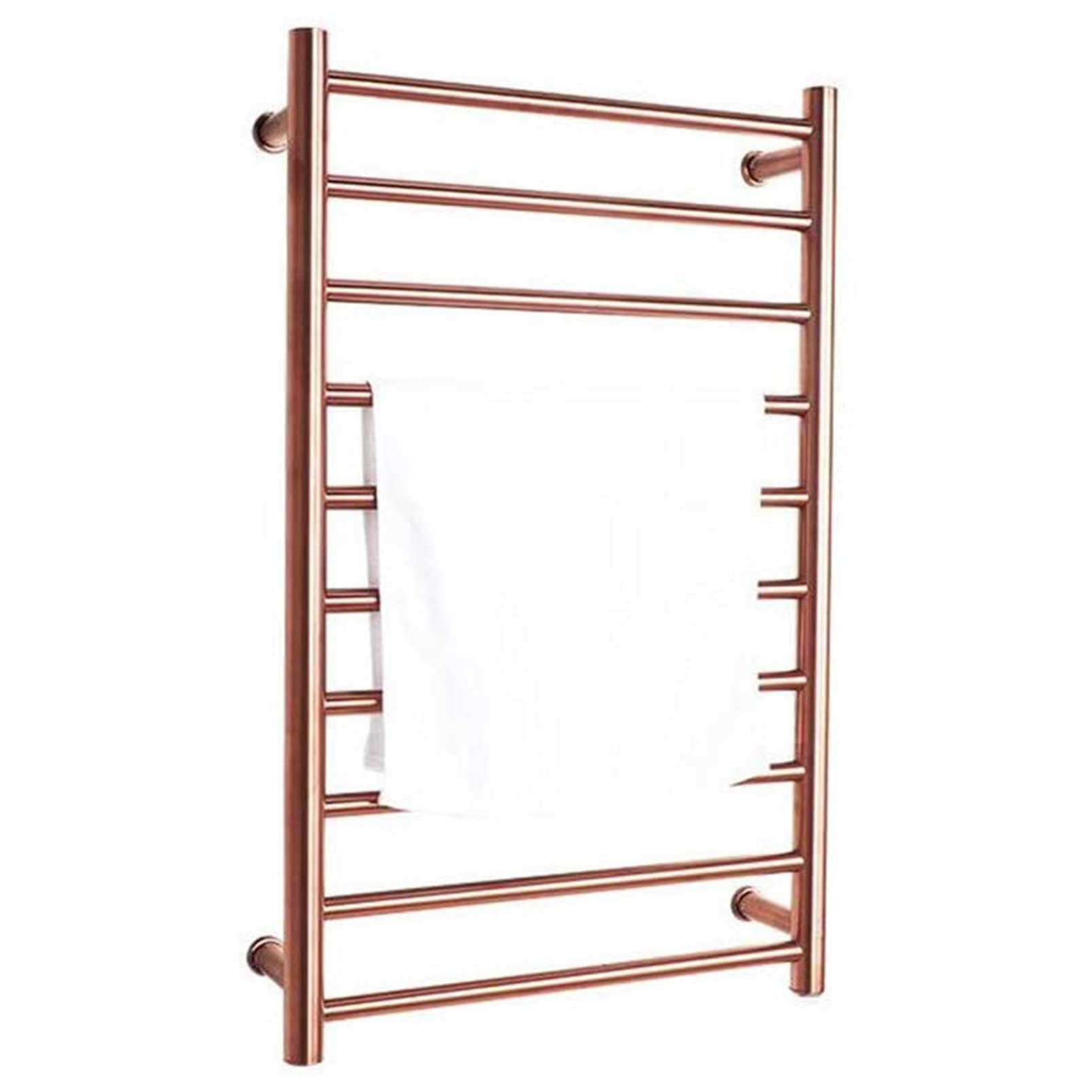Premium Electric Heated Towel Rack - 10-Bar Aluminum Frame Bathroom Towel Warmer | Stainless Steel Space-Saving Design (19.7