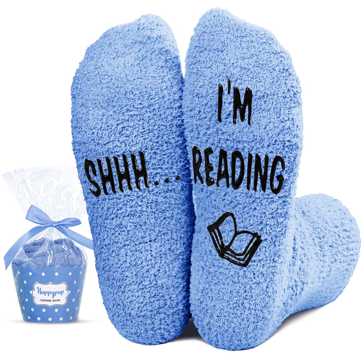 HappyPop 2025 Teacher Appreciation & Graduation Gifts - Funny Book Lover Socks for Women & Men - Perfect Reading Gifts for Librarians, Bookworms & Educators (Great for Classrooms, Book Clubs & Cozy Reading Nights)