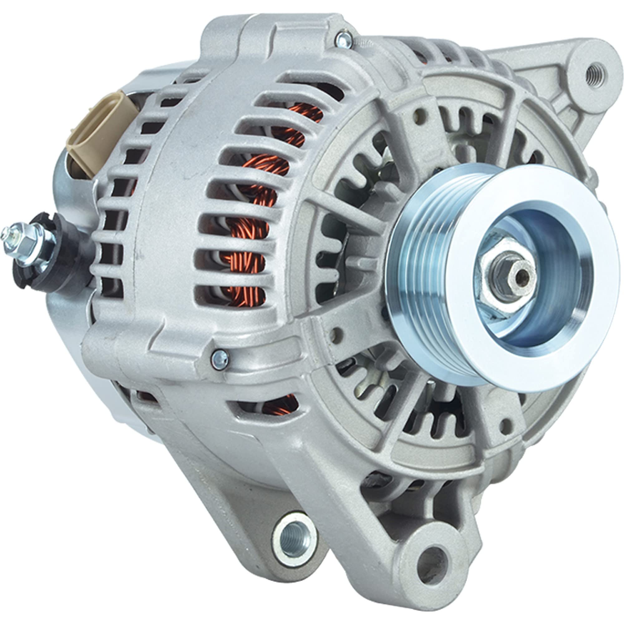 Total Power Parts New 400-52554 100Amp Alternator - Compatible with 2000-2004 Toyota Avalon 3.0L V6 | Replacement for 102211-0650 | 12V Internal Fan, Solid Pulley, CW Rotation | Perfect for Engine Performance & Electrical System Upgrades