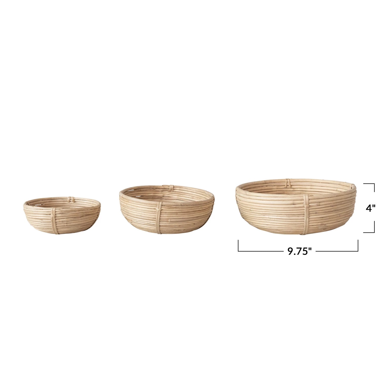 Hand Woven Rattan Bowl - Natural Eco-Friendly Fruit Basket for Kitchen & Dining Decor | Perfect for Serving, Storage & Home Organization