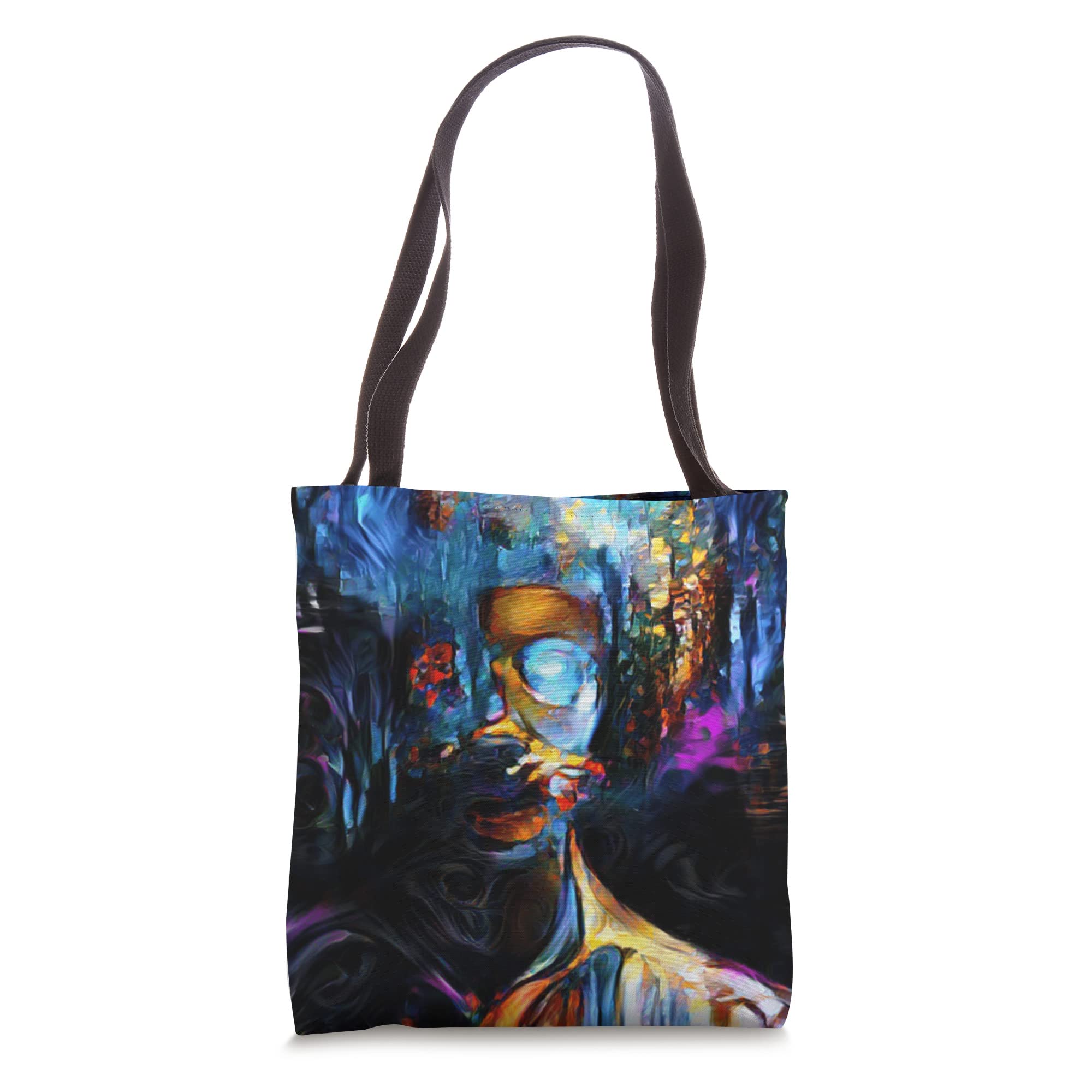 Stylish Afrolific Man Abstract Tote Bag - Trendy Canvas Shopper for Women & Men - Perfect for Work, Beach, Shopping & Travel