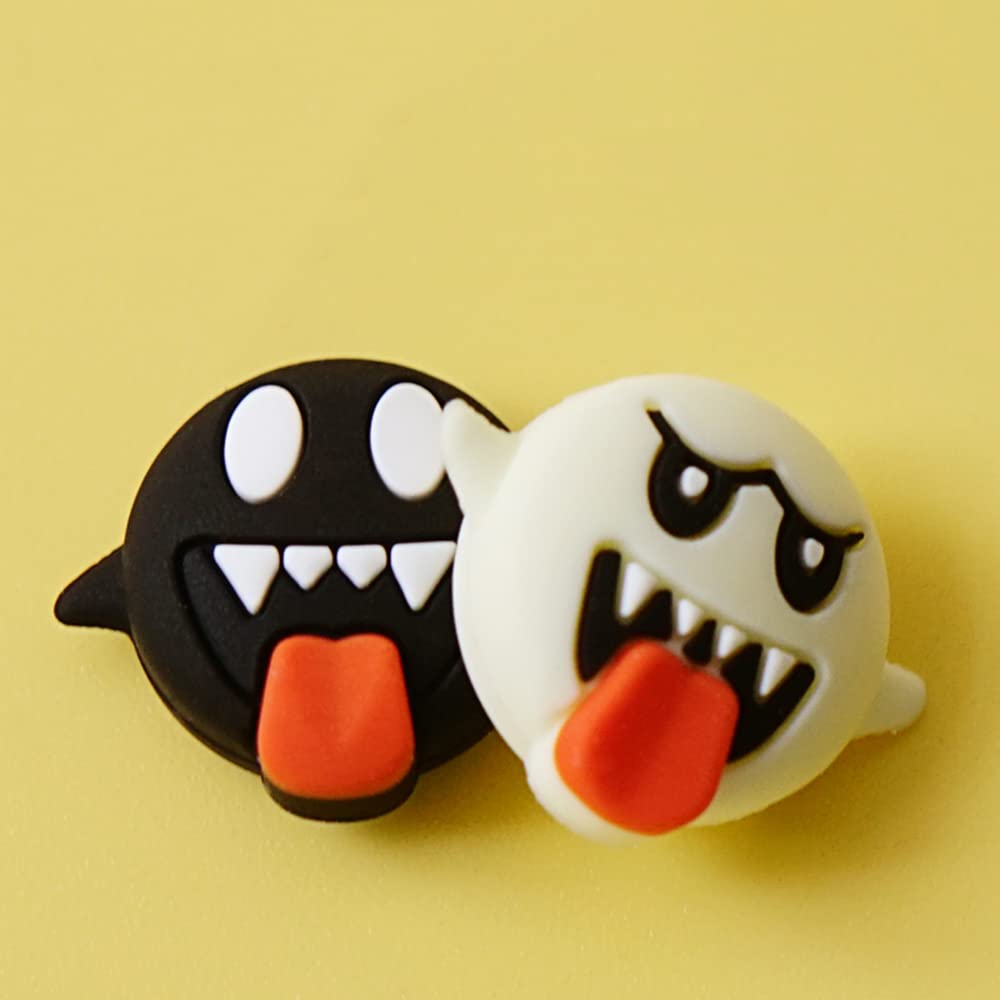 PERFECTSIGHT Halloween Skull Thumb Grip Caps for PS5, PS4, Xbox Series X/S, Xbox One, Switch PRO Controller - 4PCS Soft Rubber 3D Analog Joystick Covers - Kawaii Design for Enhanced Gaming Comfort (Perfect for Horror Games & Halloween Gaming Sessions)