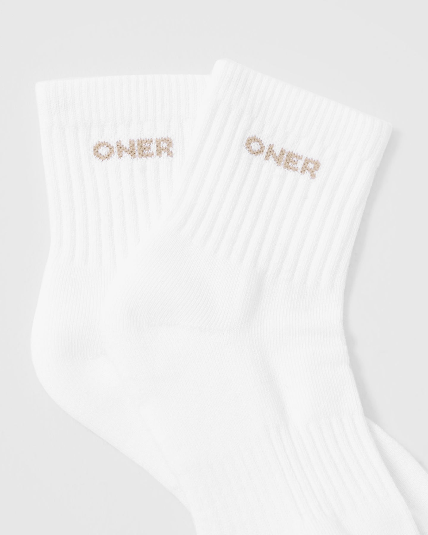 Premium 2-Pack Mid Crew Socks for Men & Women - Soft Cotton Blend in White/Mushroom Brown/Oil Blue - Comfortable Everyday Wear for Work, Sports & Casual Outfits