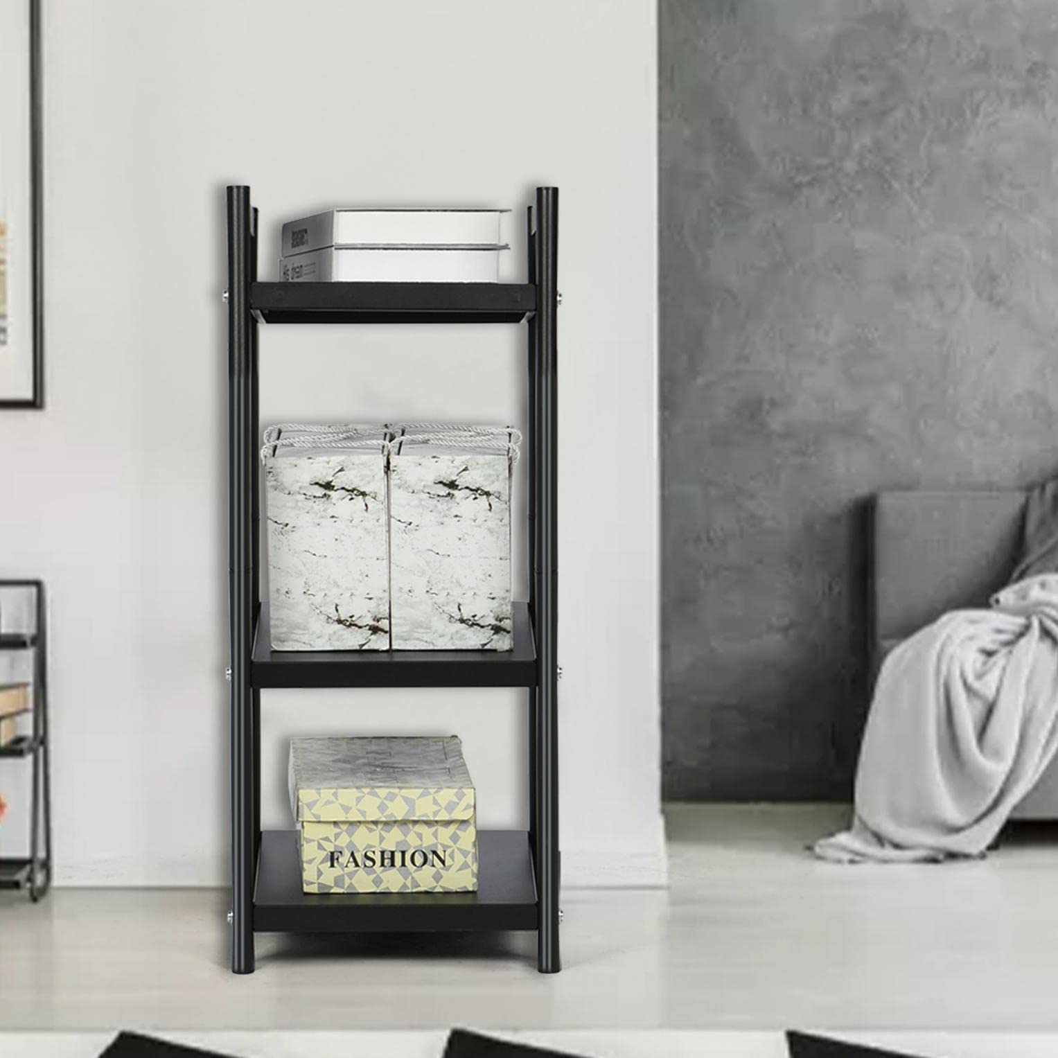 TANGNADE Adjustable 3-Tier Microwave Oven Stand - Heavy Duty Kitchen Storage Shelf for Spices, Cookware & Baking Supplies | Space-Saving Organizer for Small Kitchens, Apartments & Dorm Rooms | Perfect for Microwave, Toaster Oven & Small Appliance Storage