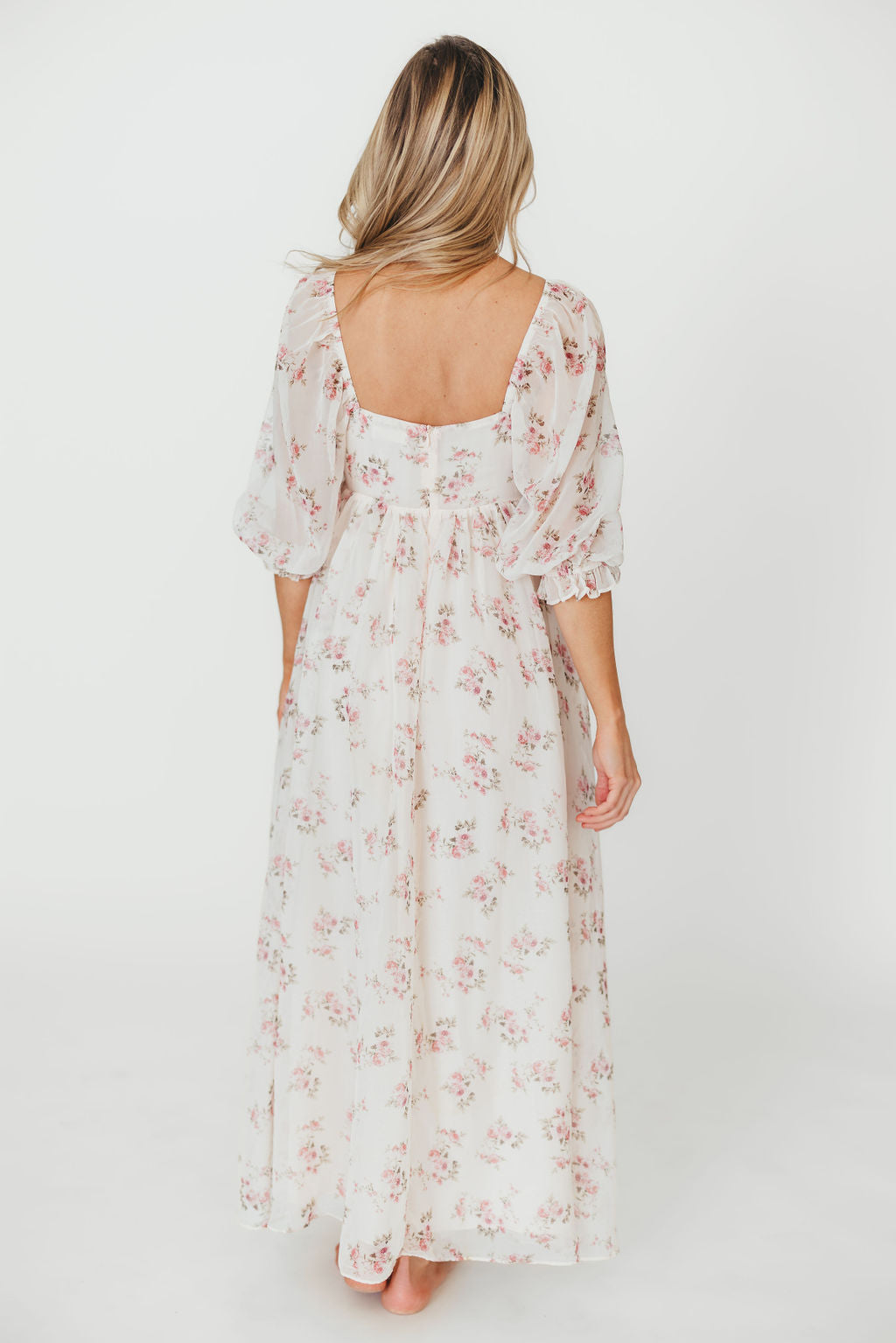 Elegant Pink Floral Maxi Dress for Women - Summer Beach Wedding Party & Vacation Outfit
