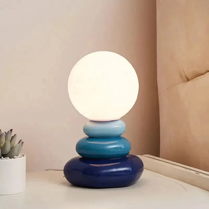 Elegant Egg Moon Ceramic Table Lamp - Modern Nightstand & Bedside Lighting for Bedroom, Living Room, and Office Decor