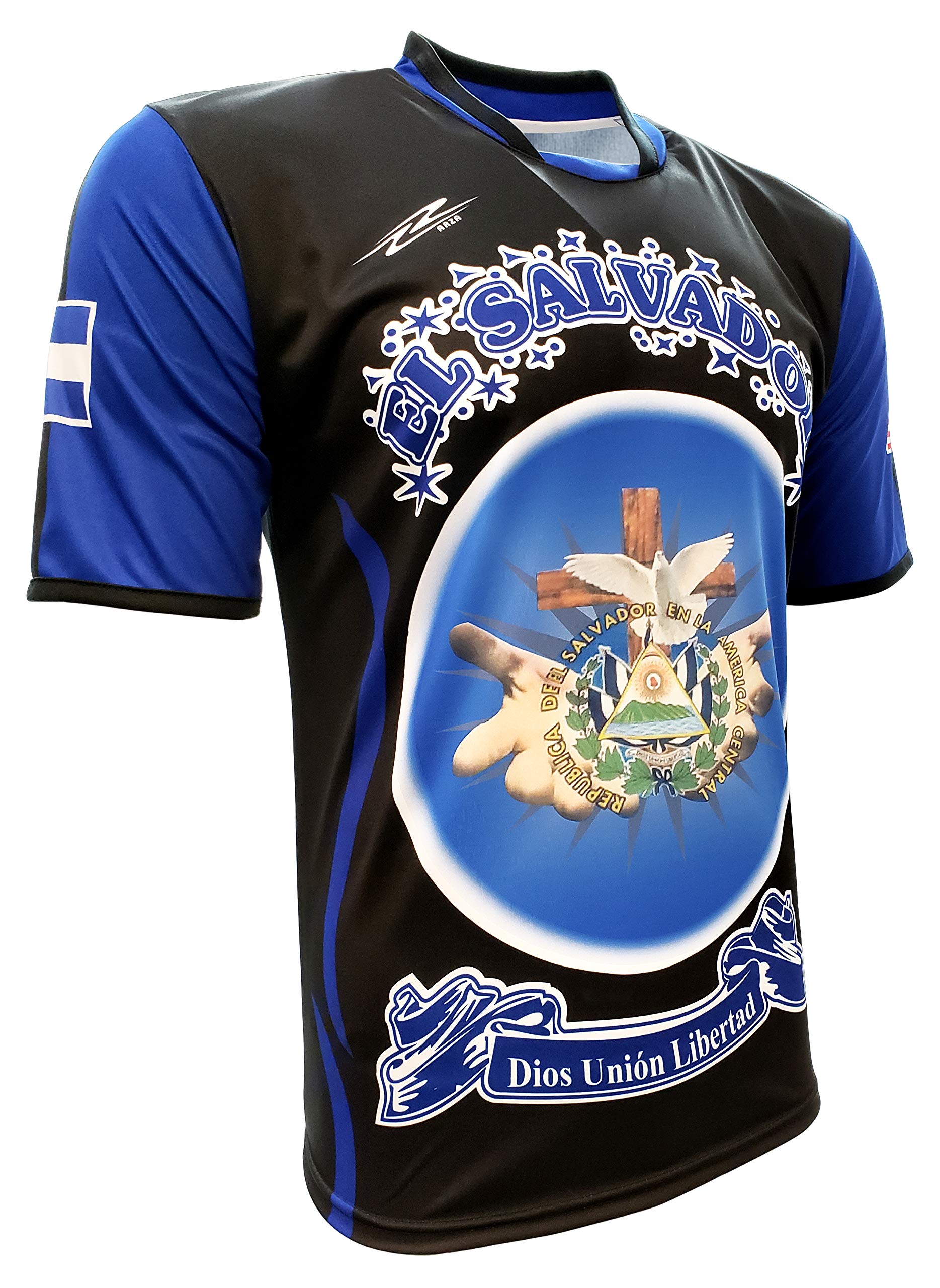 Authentic El Salvador Men's Soccer Jersey - Black & Blue - Official Fan Apparel for Games & Events