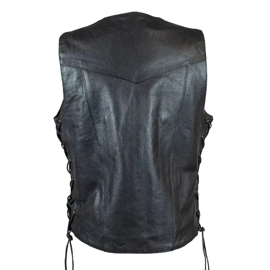 Open Road Women's Genuine Leather Vest - Stylish Biker Jacket for Motorcycle Riding & Casual Outfits