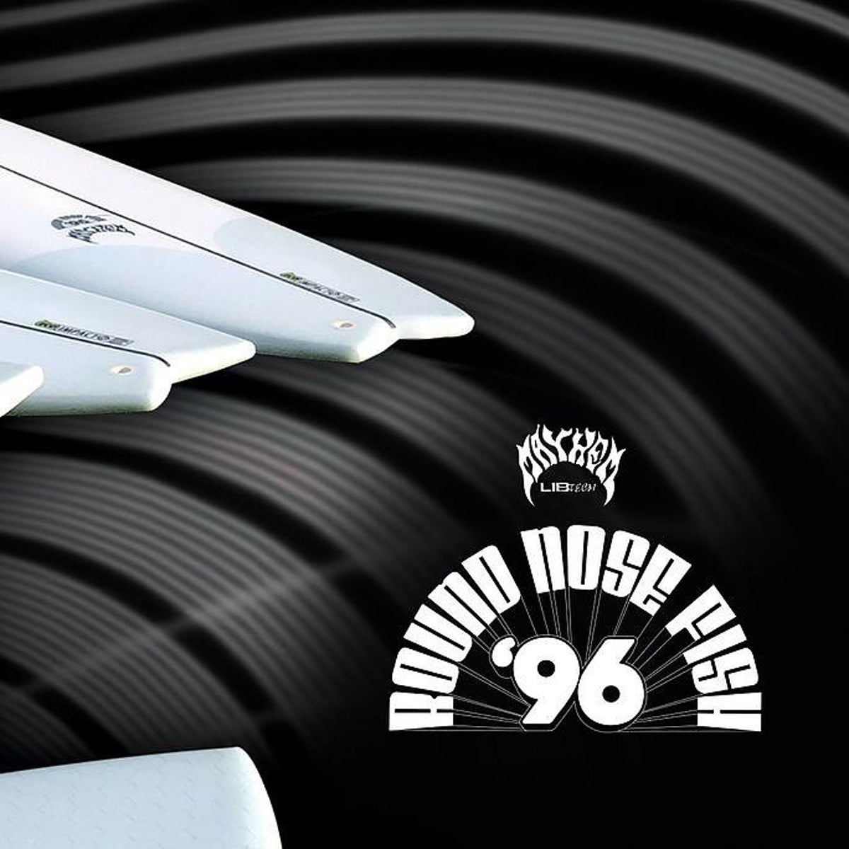 Libtech Lost Round Nose Fish RNF '96 Surfboard 5'11 - FCSII Compatible - Perfect for Small to Medium Waves and Performance Surfing