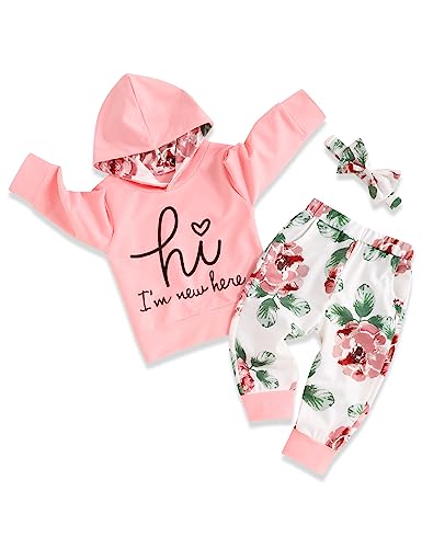 Letter Print Hoodie Sweatshirt Suit Pink
