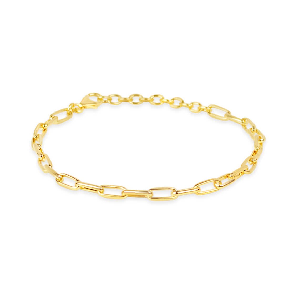 Stylish Men's Gold Paperclip Chain Bracelet - Trendy Minimalist Jewelry for Casual & Formal Wear - Perfect Gift for Him