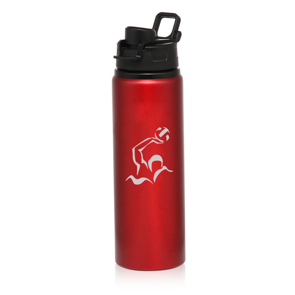 25 oz Aluminum Sports Water Bottle - Leak Proof, BPA Free, Insulated for Hot & Cold Drinks - Perfect for Travel, Gym, Hiking & Water Polo