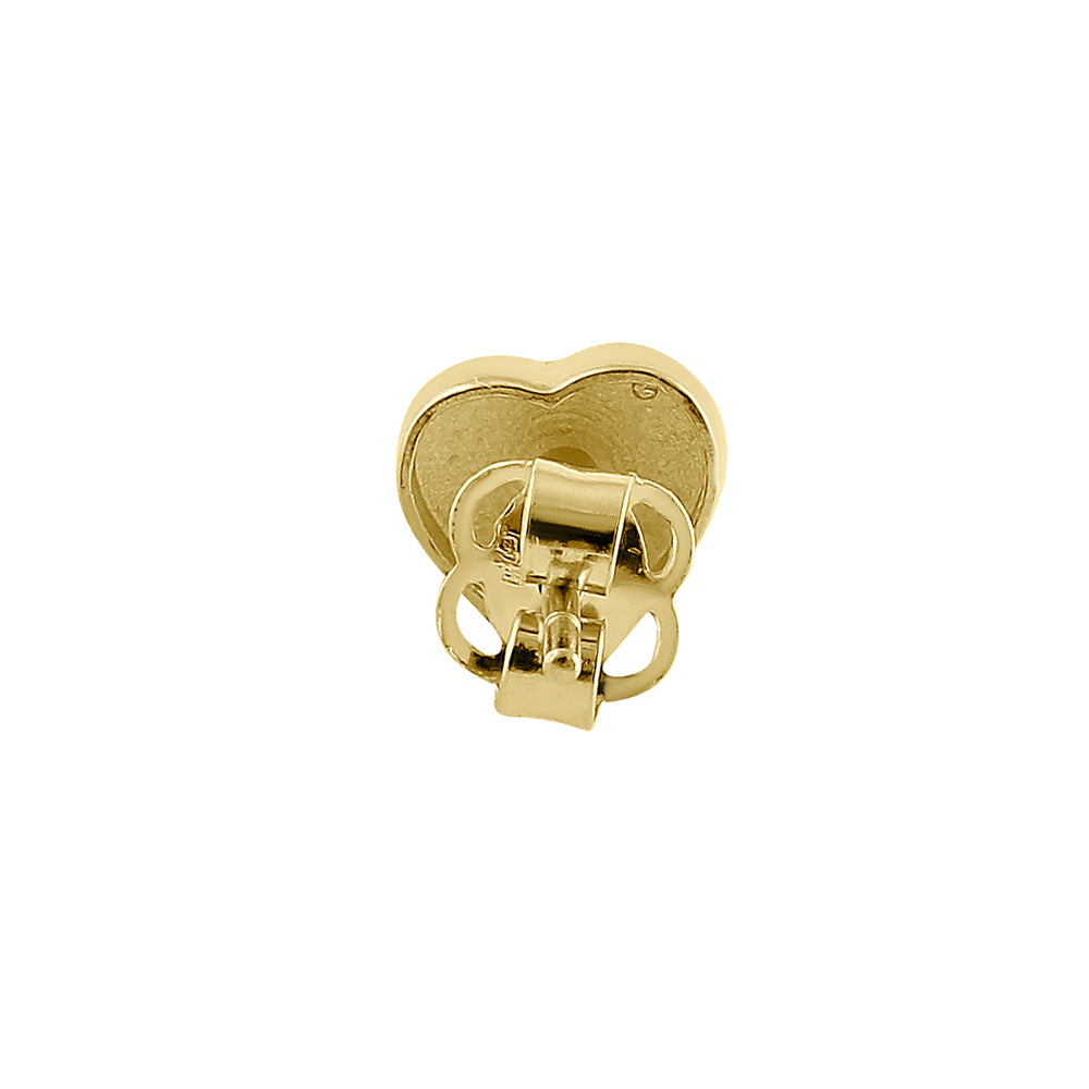 14K Solid Yellow Gold Heart Stud Earrings for Women - Perfect for Valentine's Day, Anniversary Gifts & Everyday Elegance