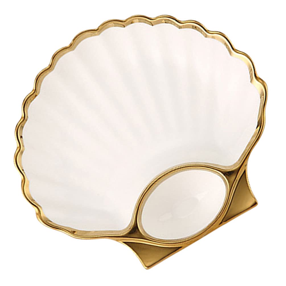 YARNOW Ceramic Sushi Plates Set - Japanese Style Dumpling Dish with Vinegar Tray - White Porcelain Serving Plates for Sushi, Dumplings, Snacks & Appetizers - Perfect for Home Dining, Parties & Restaurant Use