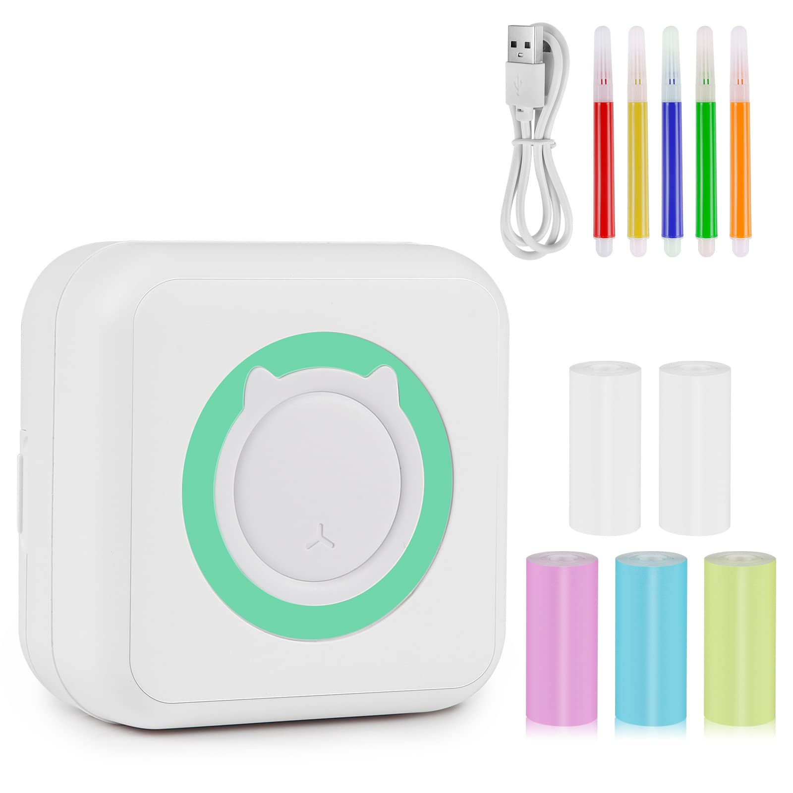 Mini Photo Printer | Portable Wireless Bluetooth Thermal Printer for Smartphones | Instant Mobile Photo Printing for Learning, Notes, Journals & Lists | Perfect for Students, Office & Travel Use