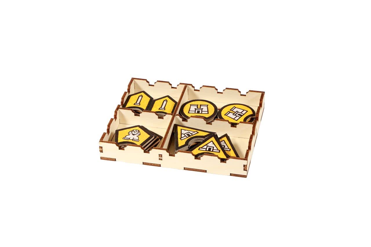 The Broken Token Game Organizer - Ankh: Gods of Egypt Compatible Wooden Storage Box for Tabletop Games, Perfect for Game Nights and Organized Storage