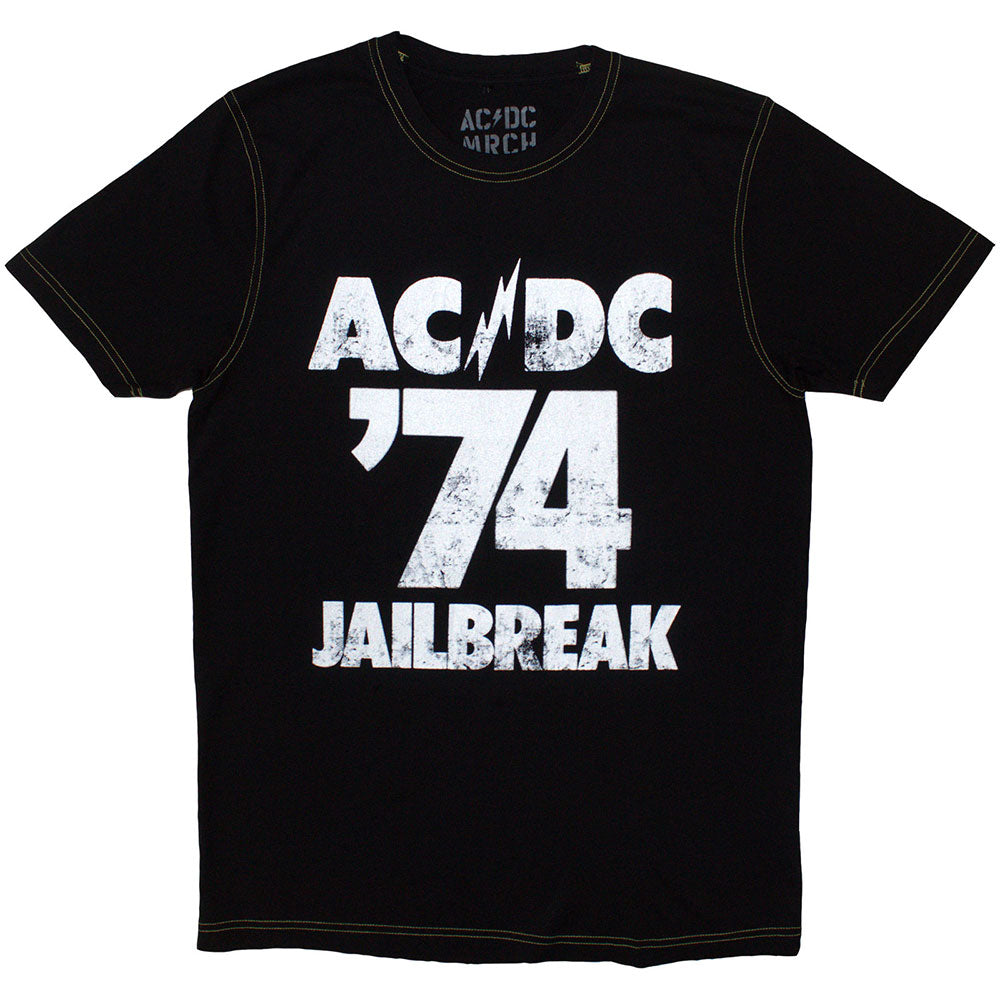 AC/DC '74 Jailbreak Vintage Rock Band T-Shirt - Classic Tour Tee for Concerts & Music Fans