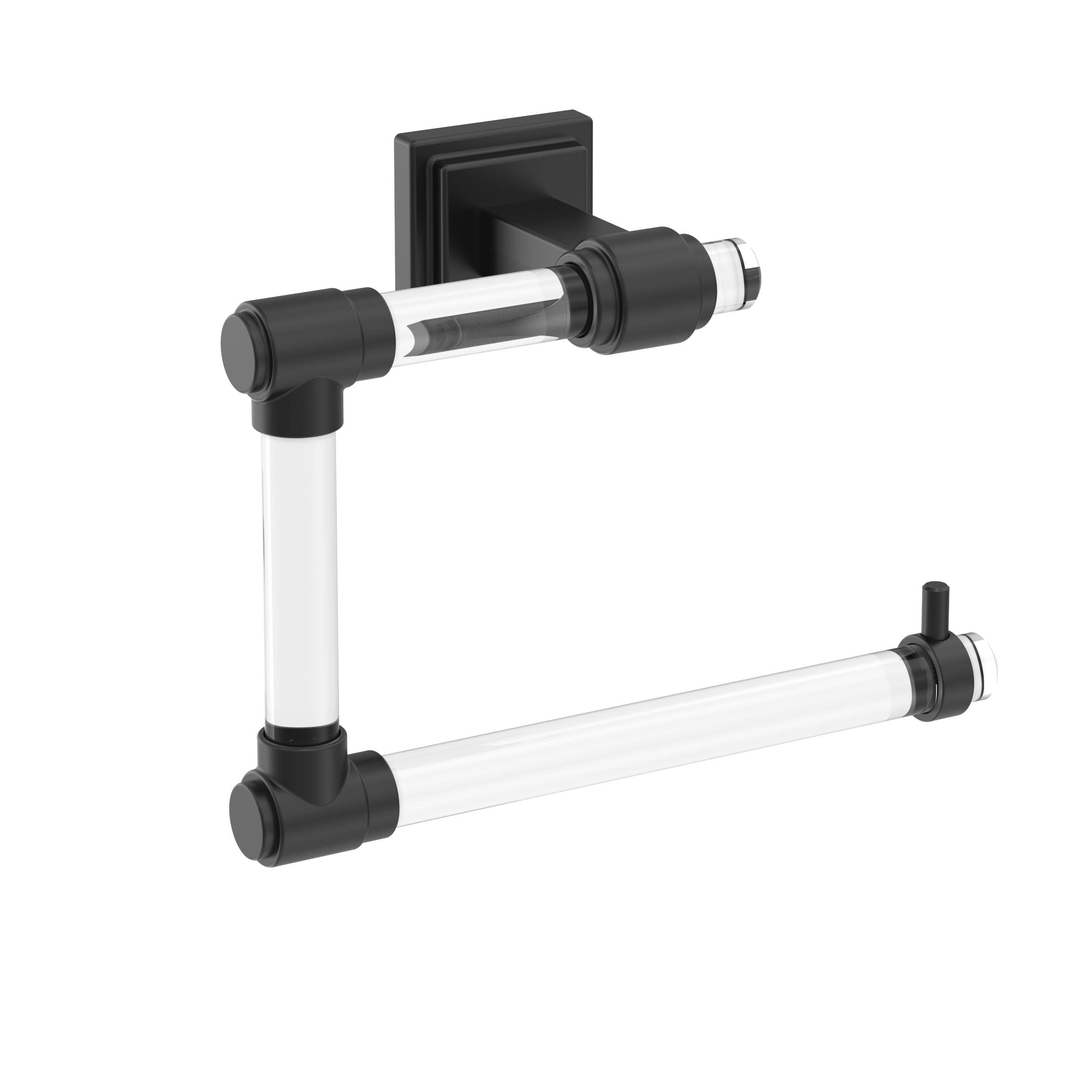 Amerock BH36062CMB Matte Black Towel Ring - 5-7/16