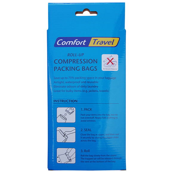 Best Compression Bag Sets for Travel - 3 Pack Space Saver Bags for Vacations, Camping & Moving - Lightweight & Durable Storage Solution