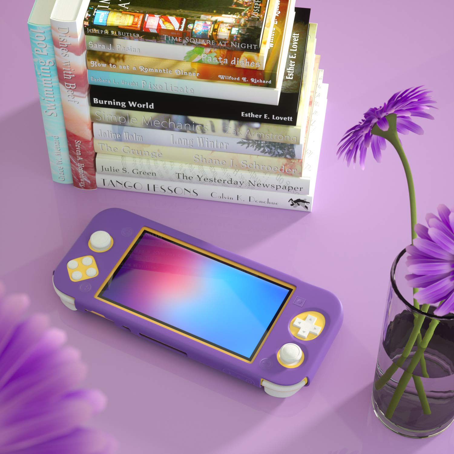 Premium Purple Silicone Protective Case for Nintendo Switch Lite - Shockproof, Anti-Slip Grip Cover for Enhanced Gaming Comfort - Perfect for Travel, Home & On-the-Go Play
