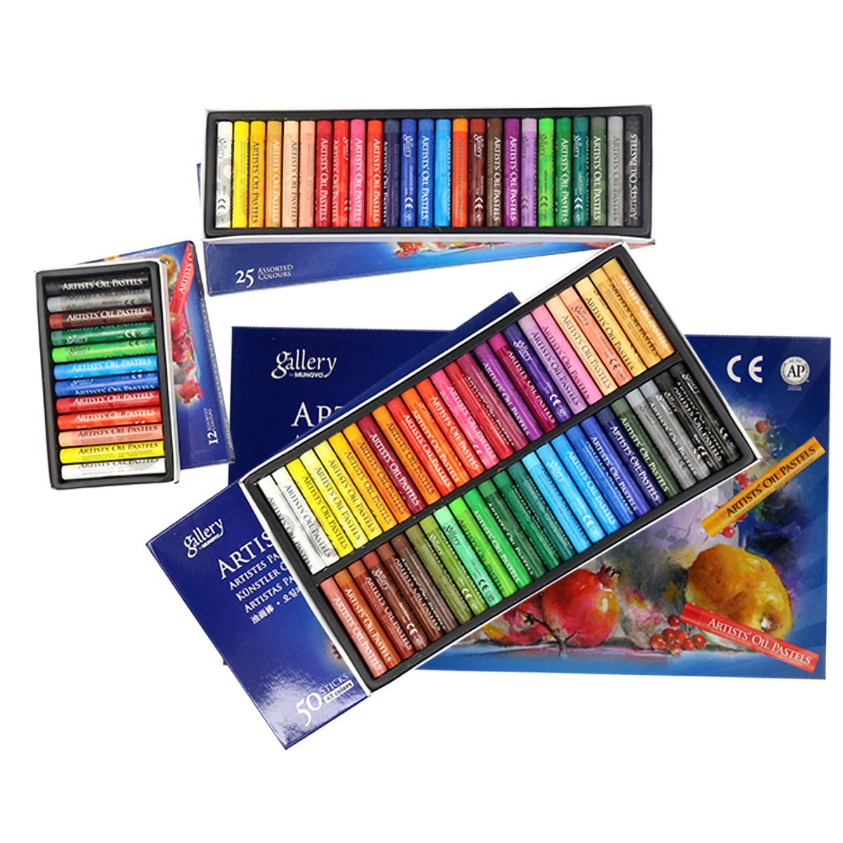 Vibrant 50-Color Oil Pastels Set - Professional Oil Pastel Pencils & Crayons for Artists, Kids & Students - Bulk Drawing Pastels for Sketching, Blending & Painting - Perfect for Classroom, Studio & Home Art Projects (Multicolor)
