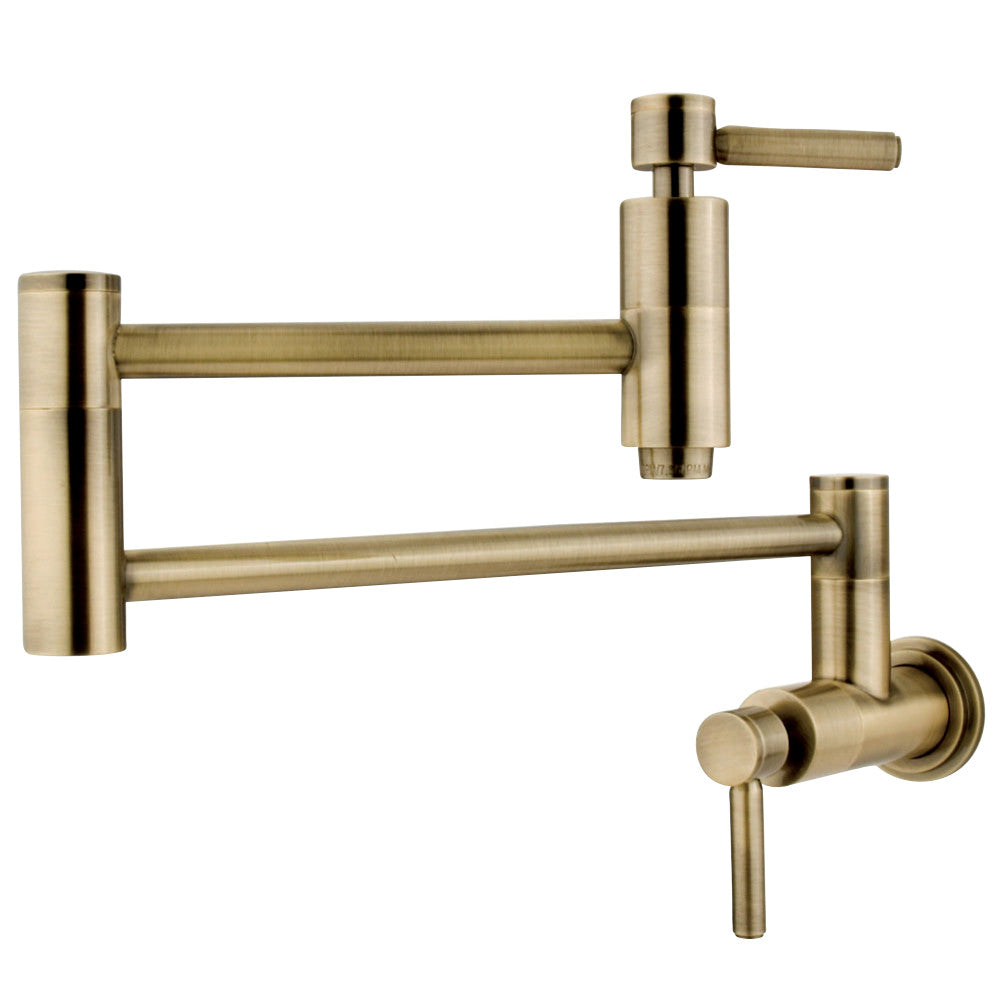 Modern Wall Mount Pot Filler Faucet - Brushed Nickel Kitchen Sink Faucet for Pasta & Stock Pots - Perfect for Home Chefs & Cooking Enthusiasts