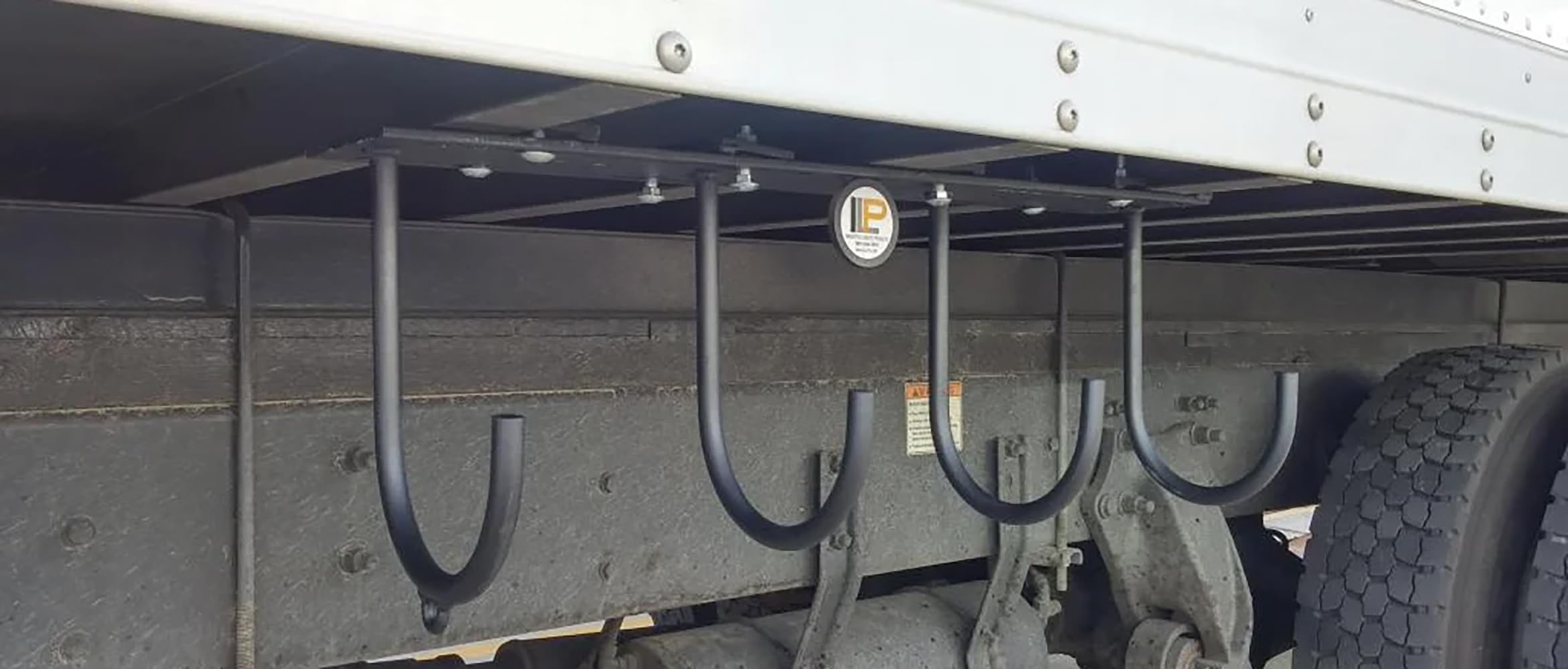 4-Pack Heavy Duty Black Locking Semi Truck Snow Chain Hangers - Secure Storage for Winter Tires & Snow Chains - Ideal for Truckers, RV Owners, and Winter Road Trips