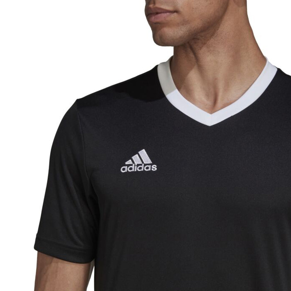 Adidas Entrada 22 Soccer Jersey for Men - Black & White Performance Shirt for Training & Matches - Perfect for Football, Soccer Practice & Fan Wear