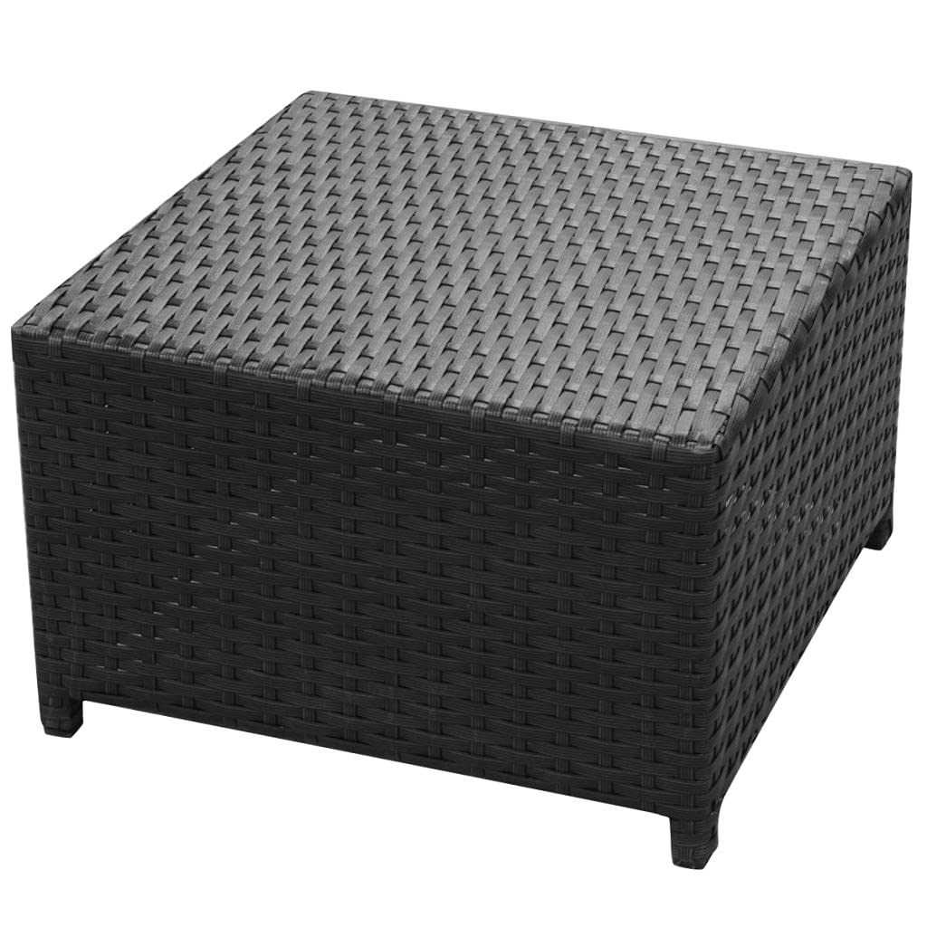 Modern Outdoor Patio Furniture Set - 26-Piece Black Poly Rattan Conversation & Bistro Set for Home, Lawn, Balcony & Garden | Durable Weather-Resistant Sofa Set for Backyard, Poolside & Outdoor Entertaining