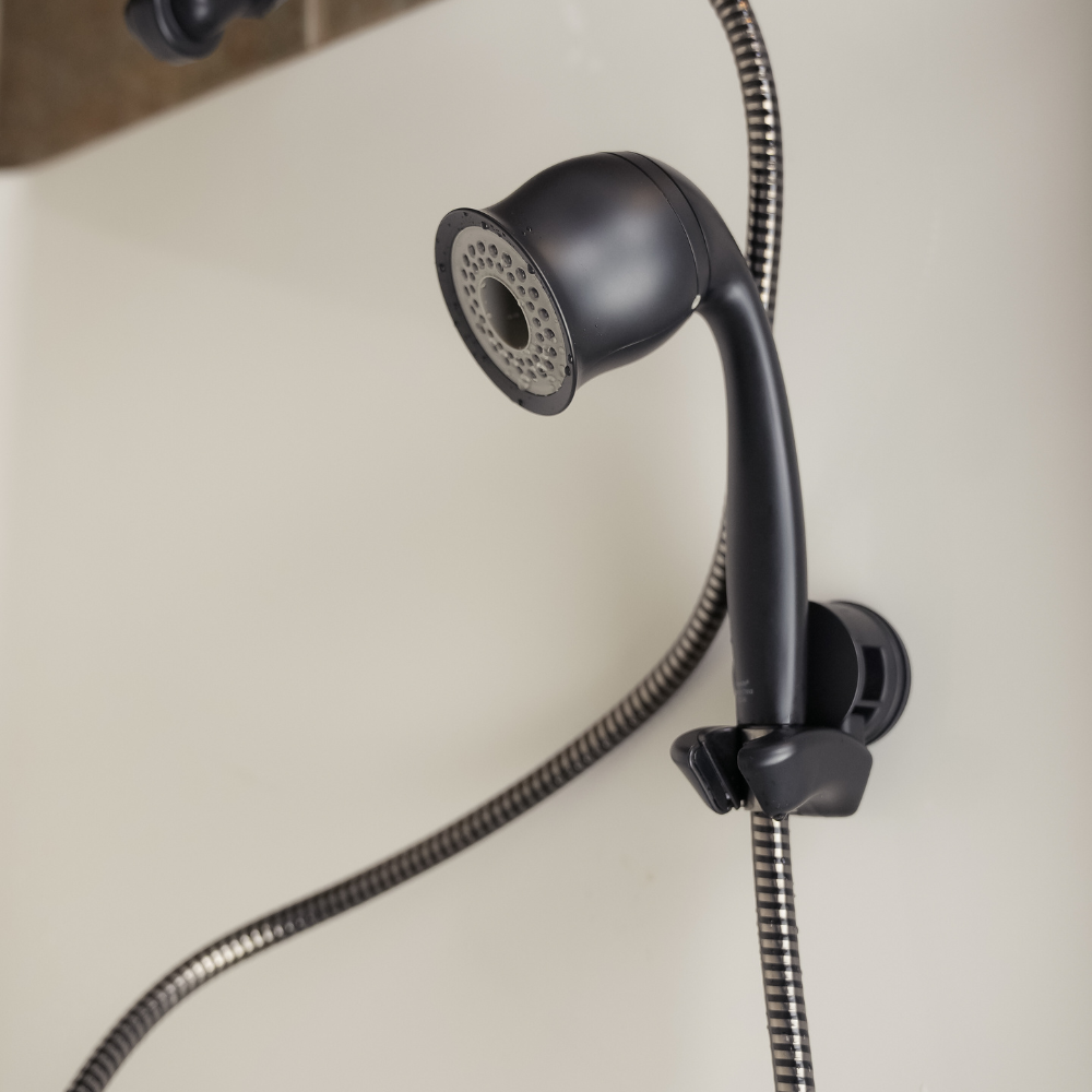 ShowerMe® Handheld Showerhead with 6 Spray Settings - Matte Black Finish - Perfect for Bathroom, Spa & Pet Washing