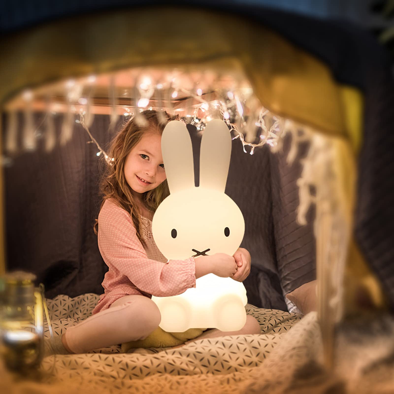 Adorable Bunny Rabbit LED Night Light - Cute Kids Room Decor, Nursery Lamp for Bedtime & Playtime | Perfect for Bedrooms, Playrooms & Gift Giving